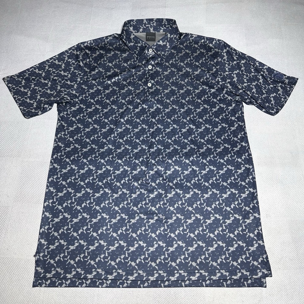 Dunning Golf Polo Mens Size XL Cracked Abstract Geometric Performance Medinah CC - Picture 2 of 9